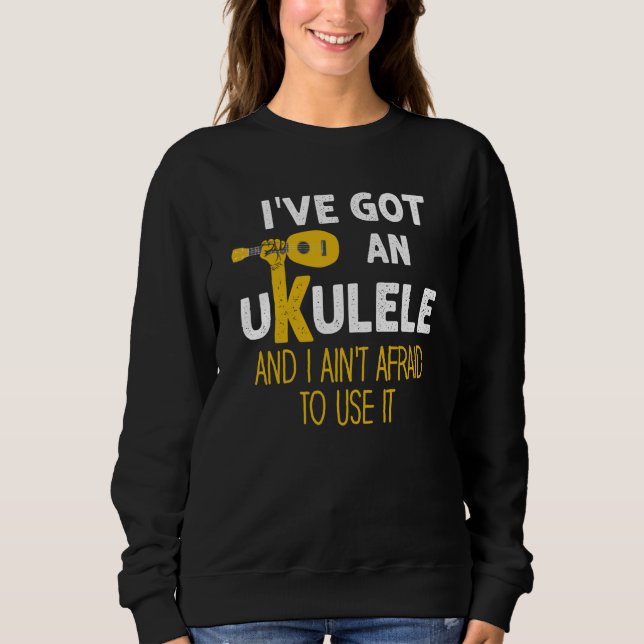 Ukulele Player Guitar Hawaiian Music Players Music Sweatshirt (Vorderseite)