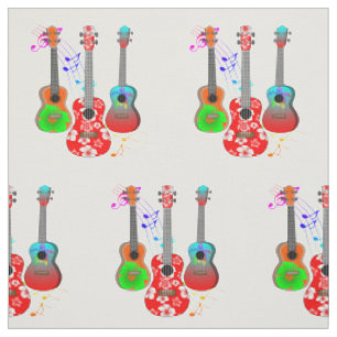 Ukulele-Player-Musik der Tropeninsel Stoff