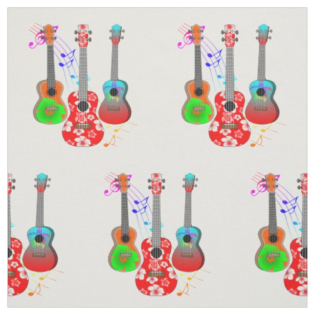 Ukulele-Player-Musik der Tropeninsel Stoff (Muster)