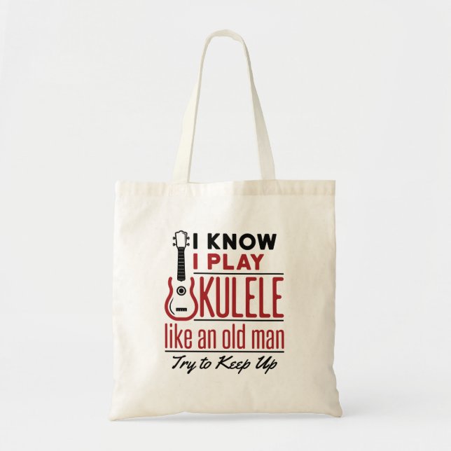 Ukulele Player Old Man Funny Zitat Uke Tragetasche (Vorne)