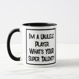 Ukulele Player Super Talent. Zwei Tone-Kaffee-Tass Tasse