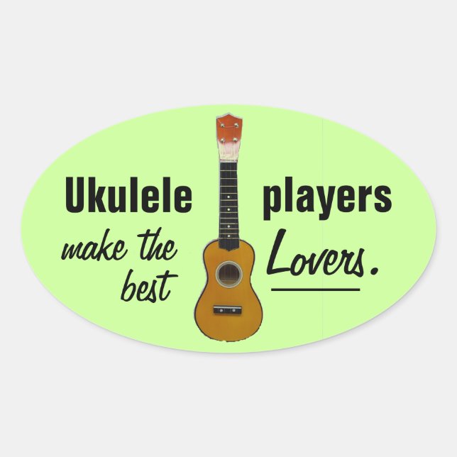 UKULELE PLAYERS-Aufkleber (4) Ovaler Aufkleber (Vorderseite)
