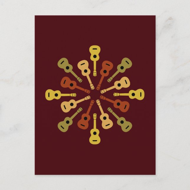 Ukulele Postkarte, anpassen Postkarte (Vorderseite)