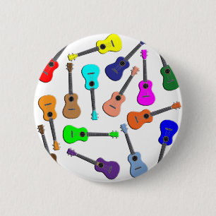 Ukulele-Regenbogen Button