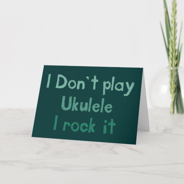 Ukulele Rock It Grußkarte Karte (Vorderseite)