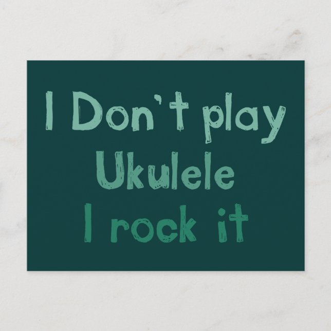 Ukulele Rock It Postcard Postkarte (Vorderseite)