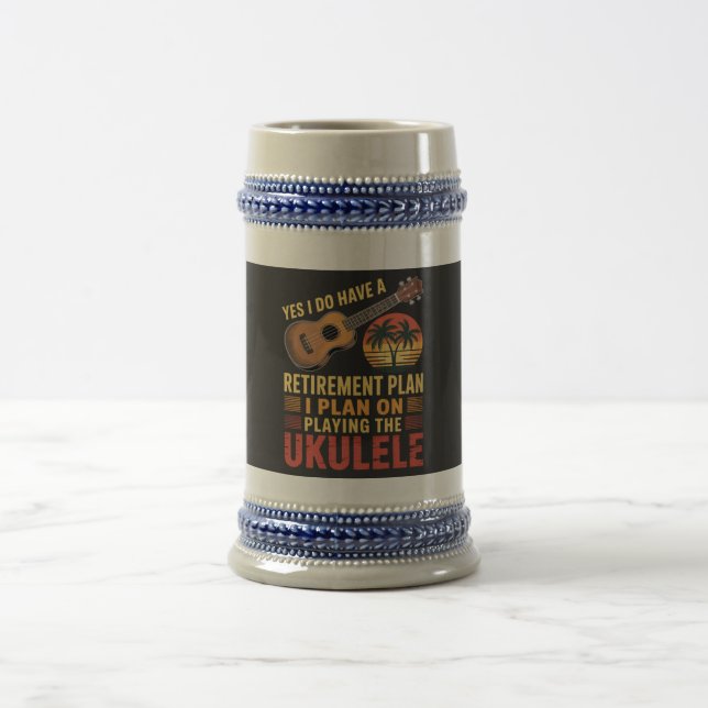 Ukulele Ruhestandsplan Lustig Bierglas (Mittel)