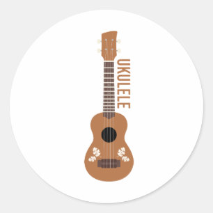 Ukulele Runder Aufkleber