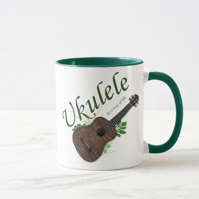 Ukulele-Sein eine Lebensart Tasse (Rechts)