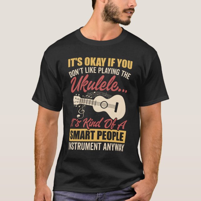 Ukulele Sm People Instrut Hawaiian Guitar Player M T-Shirt (Vorderseite)