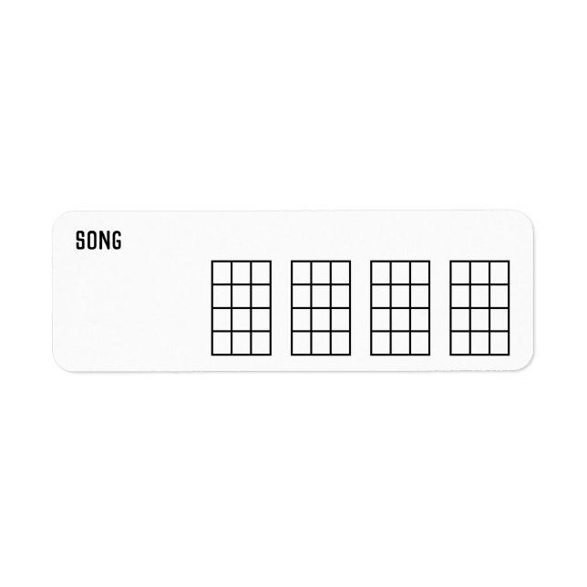 Ukulele Song Akkord Diagramm 4 Freunden Schwarze V (Vorne)