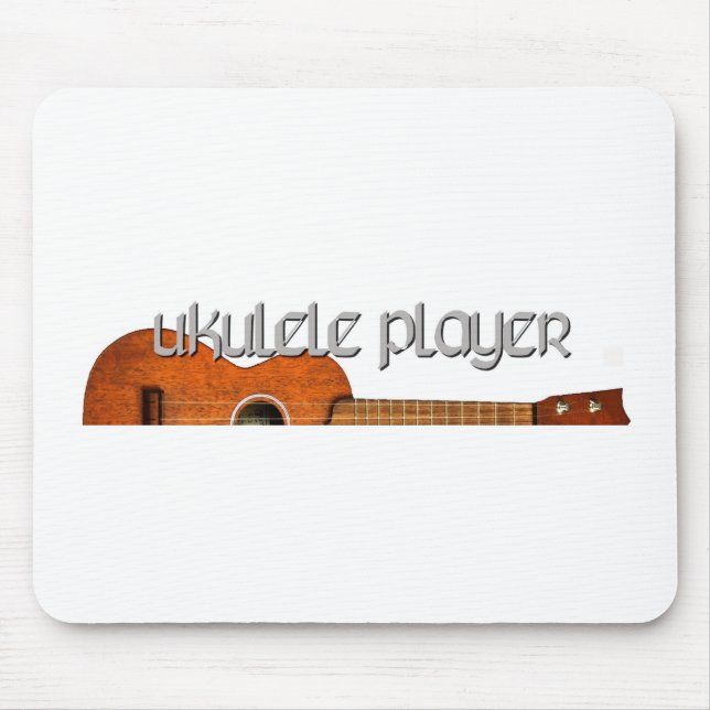Ukulele-Spieler-Zeitschrift-Logo Mousepad (Vorne)