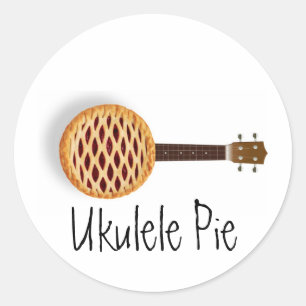 Ukulele-Torten-Aufkleber Runder Aufkleber