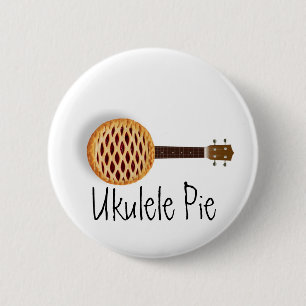 Ukulele-Tortenknopf Button