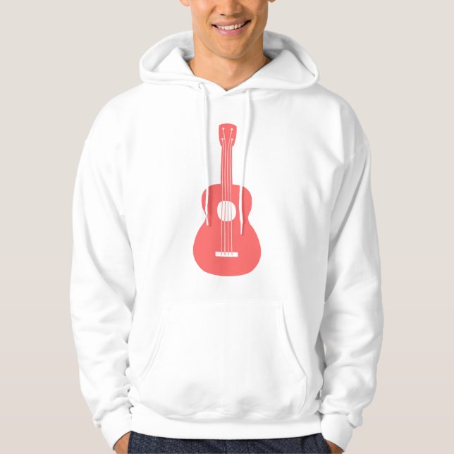 Ukulele - Tropisches Rosa Hoodie (Vorderseite)