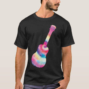 Ukulele Uke Gefärbte Krawatte Ukulele Wasserfarbe T-Shirt