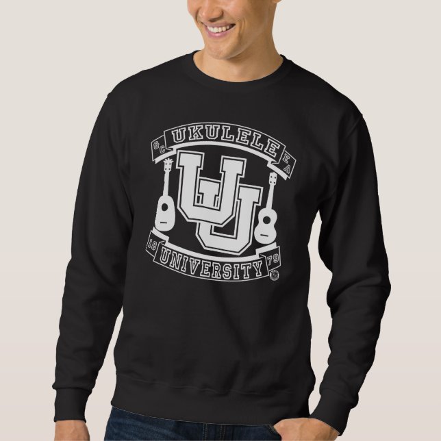 Ukulele-Universitäts-WEISS Sweatshirt (Vorderseite)