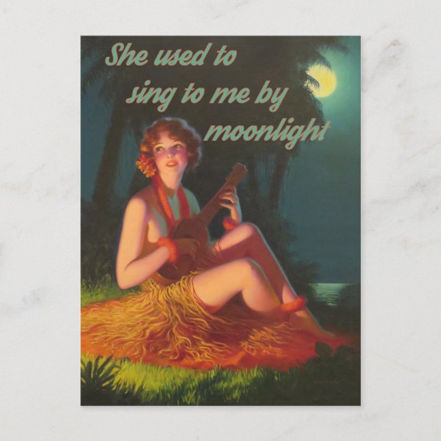 Ukulele von Moonlight Postcard Postkarte (Vorderseite)
