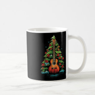 Ukulele-Weihnachtsmusik-Grafikt-Shirts für Männer Kaffeetasse