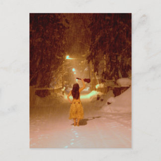 Ukulele Winterwunderland Postkarte