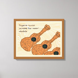 Ukulelehaiku-Kunst eingewickelte Leinwand