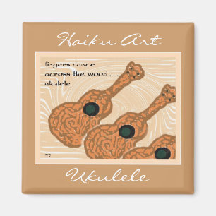 Ukulelehaiku-Kunst-Magnet Magnet