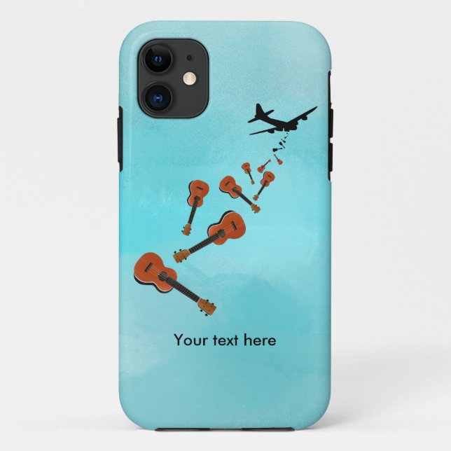 Ukuleles fällt von und Flugzeug ab Case-Mate iPhone Hülle (Rückseite)