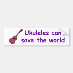 Ukuleles können die Welt retten Autoaufkleber