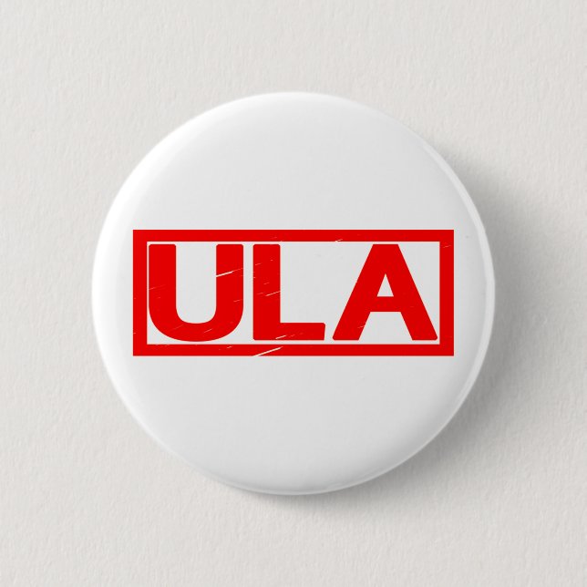 Ula Briefmarke Button (Vorderseite)