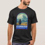 Ulaanbaatar Mongolei - Falconeria Locarno Vintag T-Shirt<br><div class="desc">Ulaanbaatar Retro Vektor Reise Design. Es liegt im Tal des Flusses Tuul,  an der Grenze zum Nationalpark Bogd Khan Uul.</div>