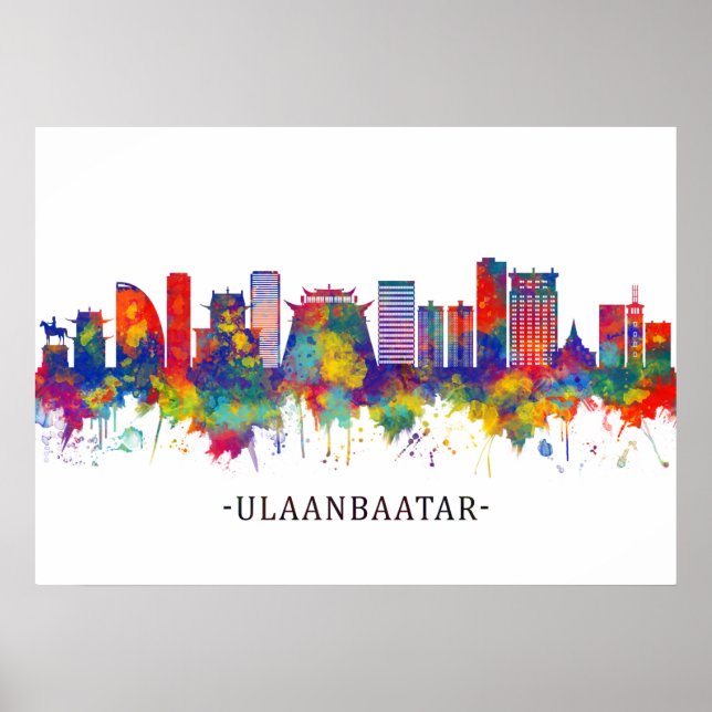 Ulaanbaatar Mongolia Skyline Poster (Vorne)