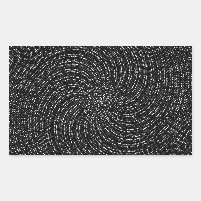 Ulam Spiral Rechteckiger Aufkleber (Vorderseite)