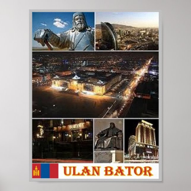 Ulan Bator - Mongolei - Mosaik - Poster (Vorne)