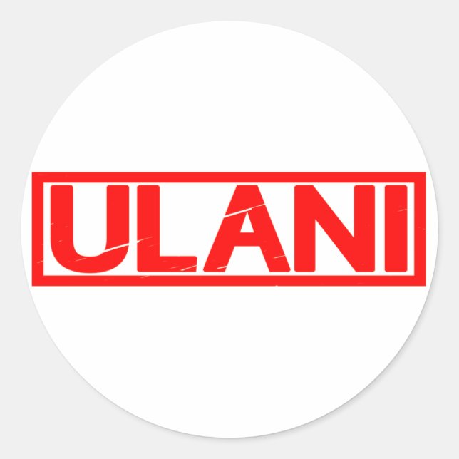 Ulani Briefmarke Runder Aufkleber (Vorderseite)
