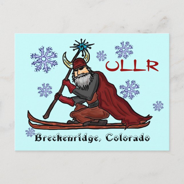 Ullr dieu de la neige carte postale (Devant)