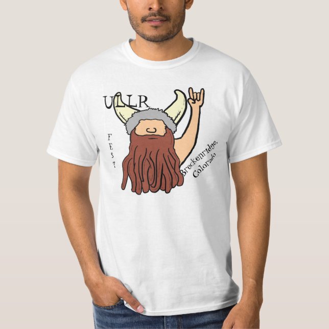 Ullr Festfelsen auf Wikinger-Spaßt-stück T-Shirt (Vorderseite)