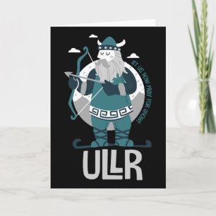 Ullr Nordgottheit des Schnees Schutzpatron der Ski Karte