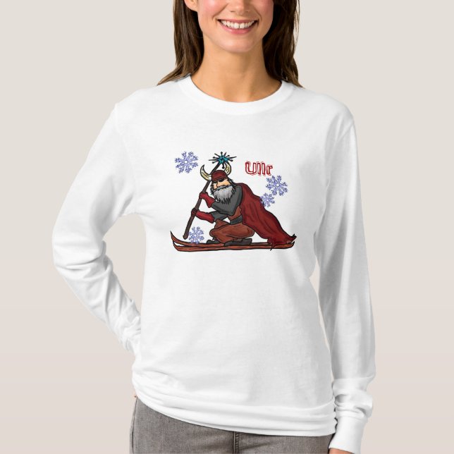 Ullr Schnee-Gott Hoodie T-Shirt (Vorderseite)