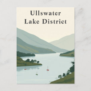 Ullswater, Lake District England Gipfel Kunst Postkarte