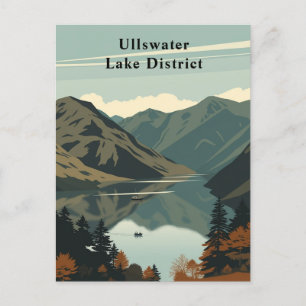 Ullswater, Lake District, England Travel Art Postkarte