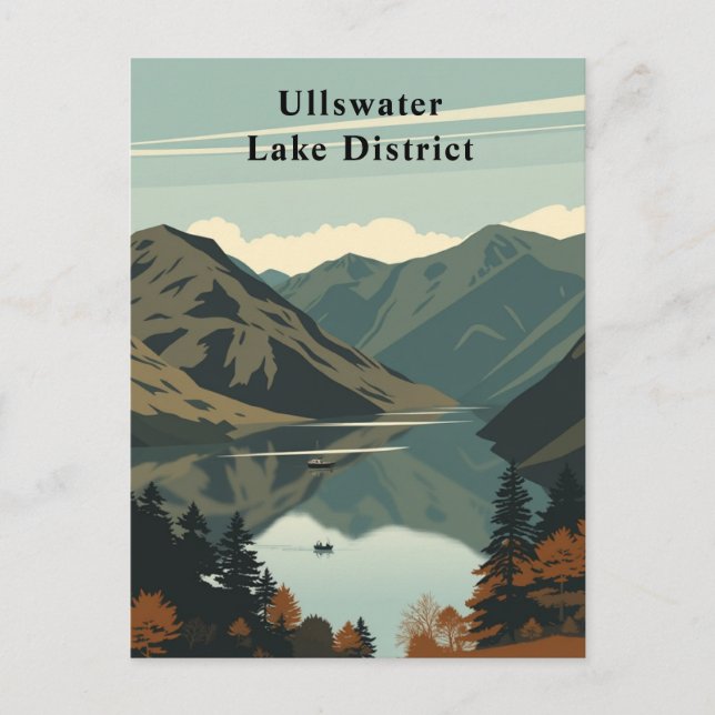 Ullswater, Lake District, England Travel Art Postkarte (Vorderseite)
