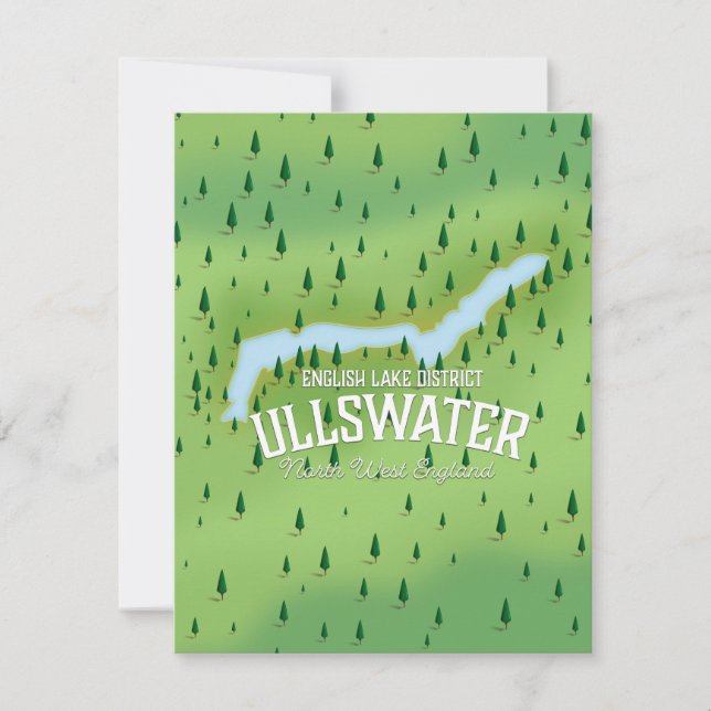 Ullswater Lake District Reiseplan Poster. (Vorderseite)