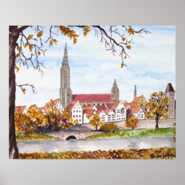 Ulm Kathedrale von Farida Greenfield in Deutschlan Poster