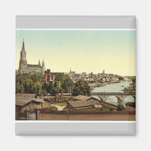 Ulm, Wurtemburg, Deutschland seltenes Photochrom Magnet
