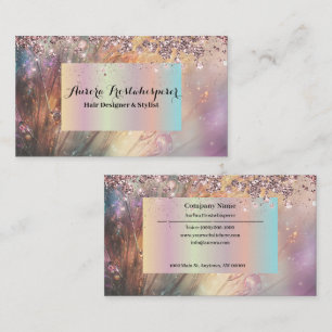 Ulrica Rose Glitzer Halo Business Card Visitenkarte