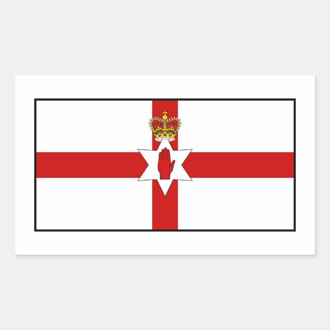 Ulster Banner Northern Ireland Flag Rechteckiger Aufkleber (Vorderseite)