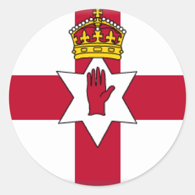 Ulster Flag Runder Aufkleber (Vorderseite)