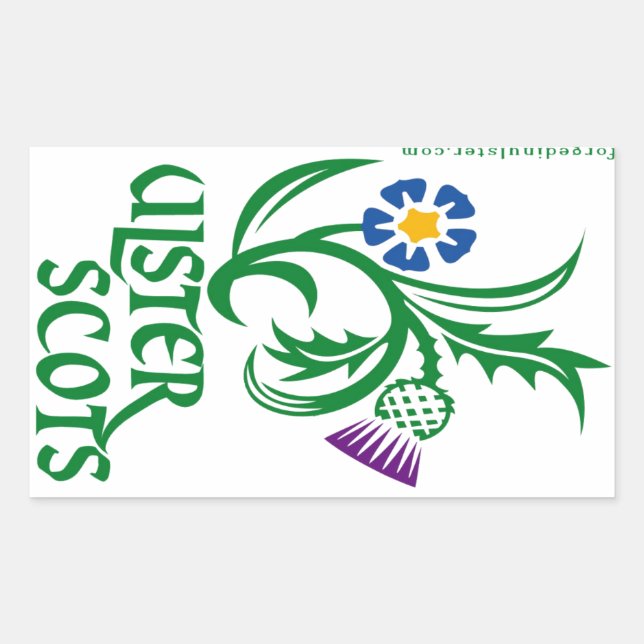 Ulster-Schotte-Design Rechteckiger Aufkleber (Vorderseite)