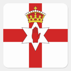 Ulsterflagge Nordirland Quadratischer Aufkleber