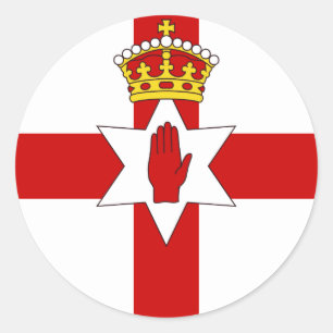 Ulsterflagge Nordirland Runder Aufkleber